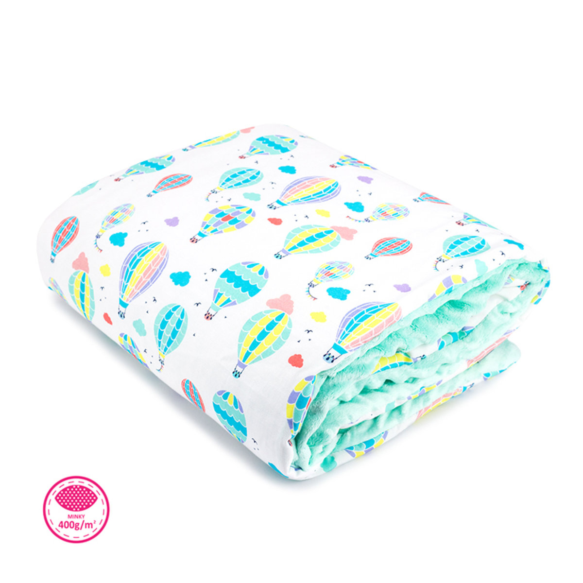 Warm children's blanket Flying balloons banaby.co.uk