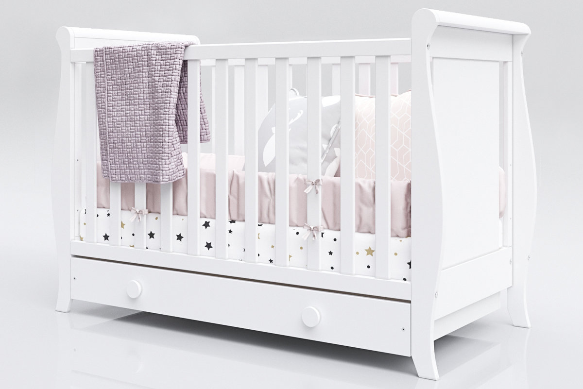 Baby cot Miša white banaby.co.uk