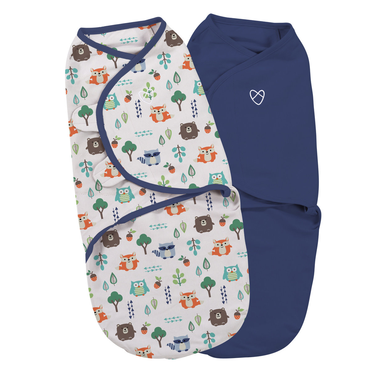 Swaddle blanket SwaddleMe S blue / forest motif 2pc banaby.co.uk
