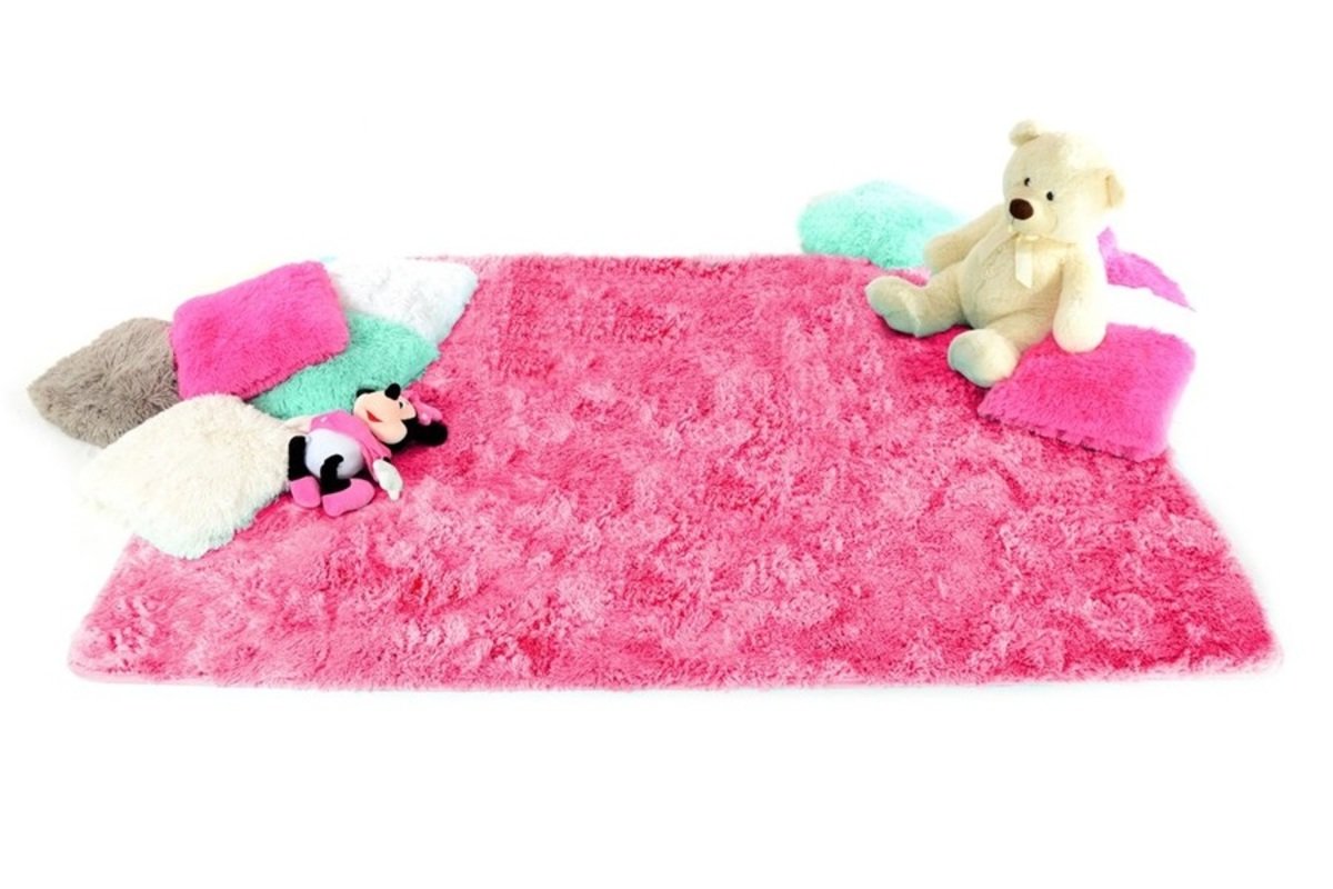 Children's Plush rug hot pink banaby.co.uk