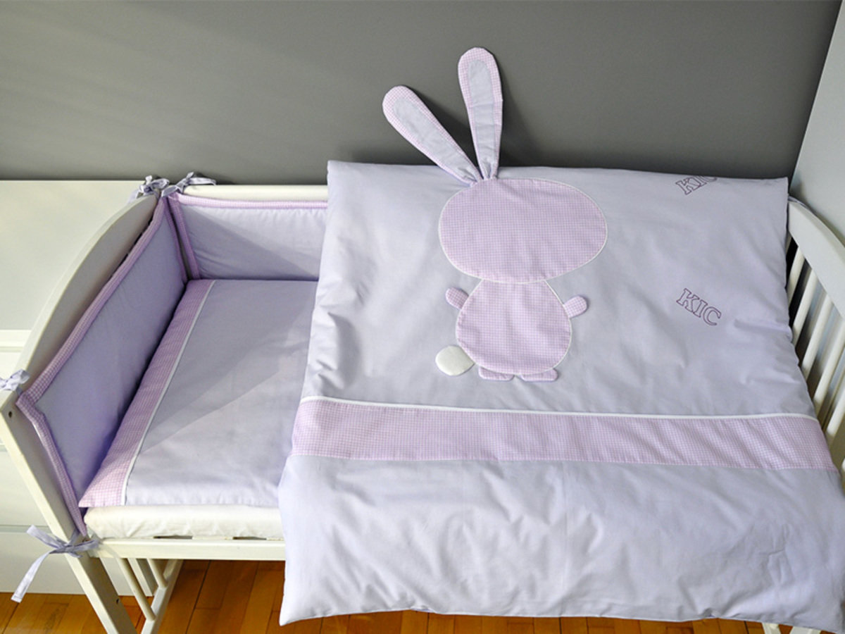 Bedding set for children 2-piece bunny - purple - banaby.co.uk