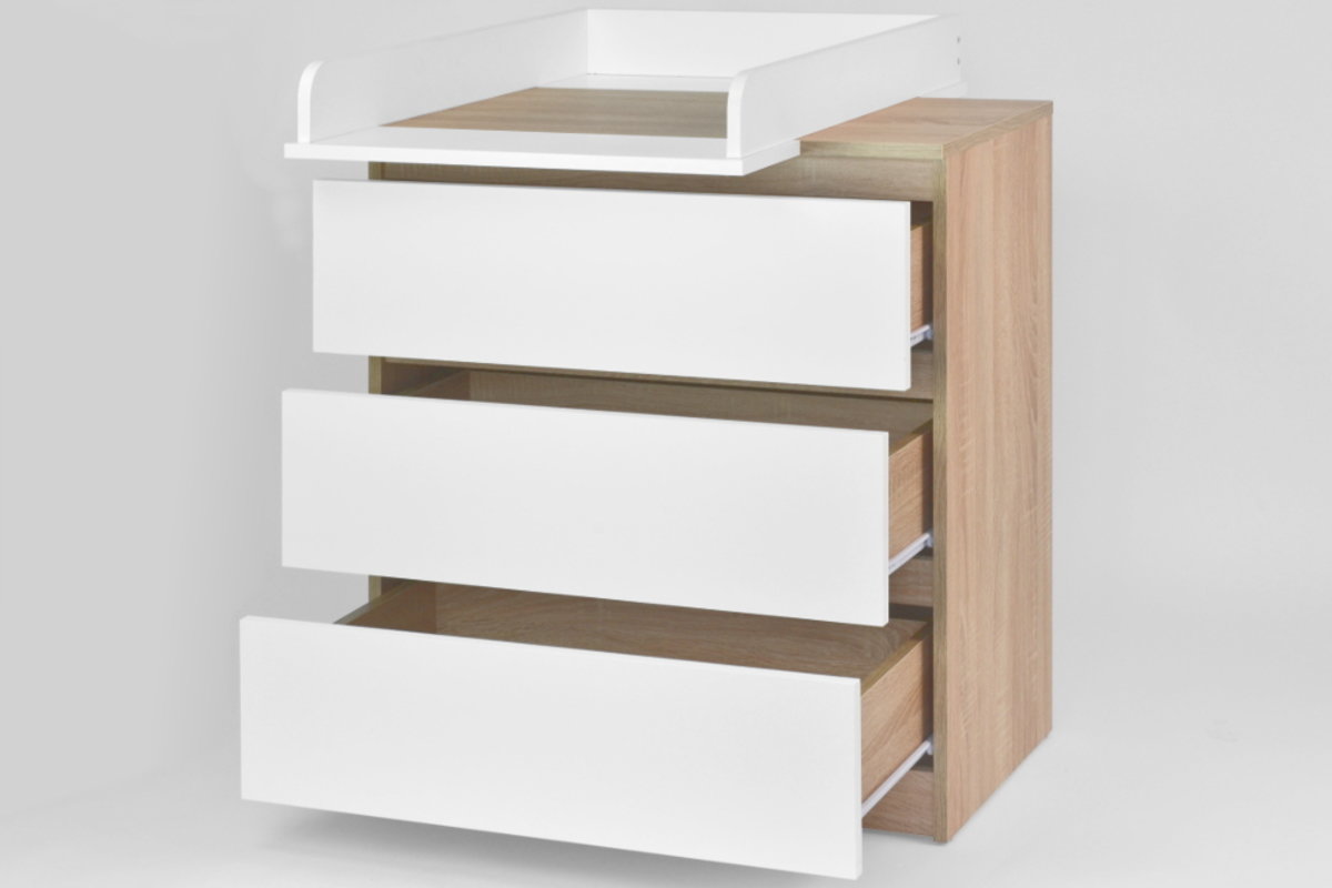 Changing table + chest of drawers STARDUST oak sonoma banaby.co.uk