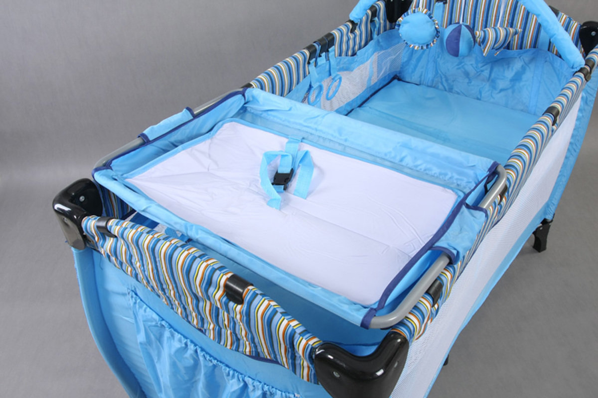 Standard Travel Cot Blue banaby.co.uk