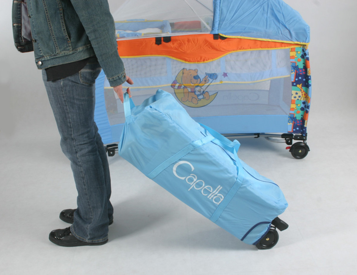 Standard Travel Cot Dark Brown banaby.co.uk