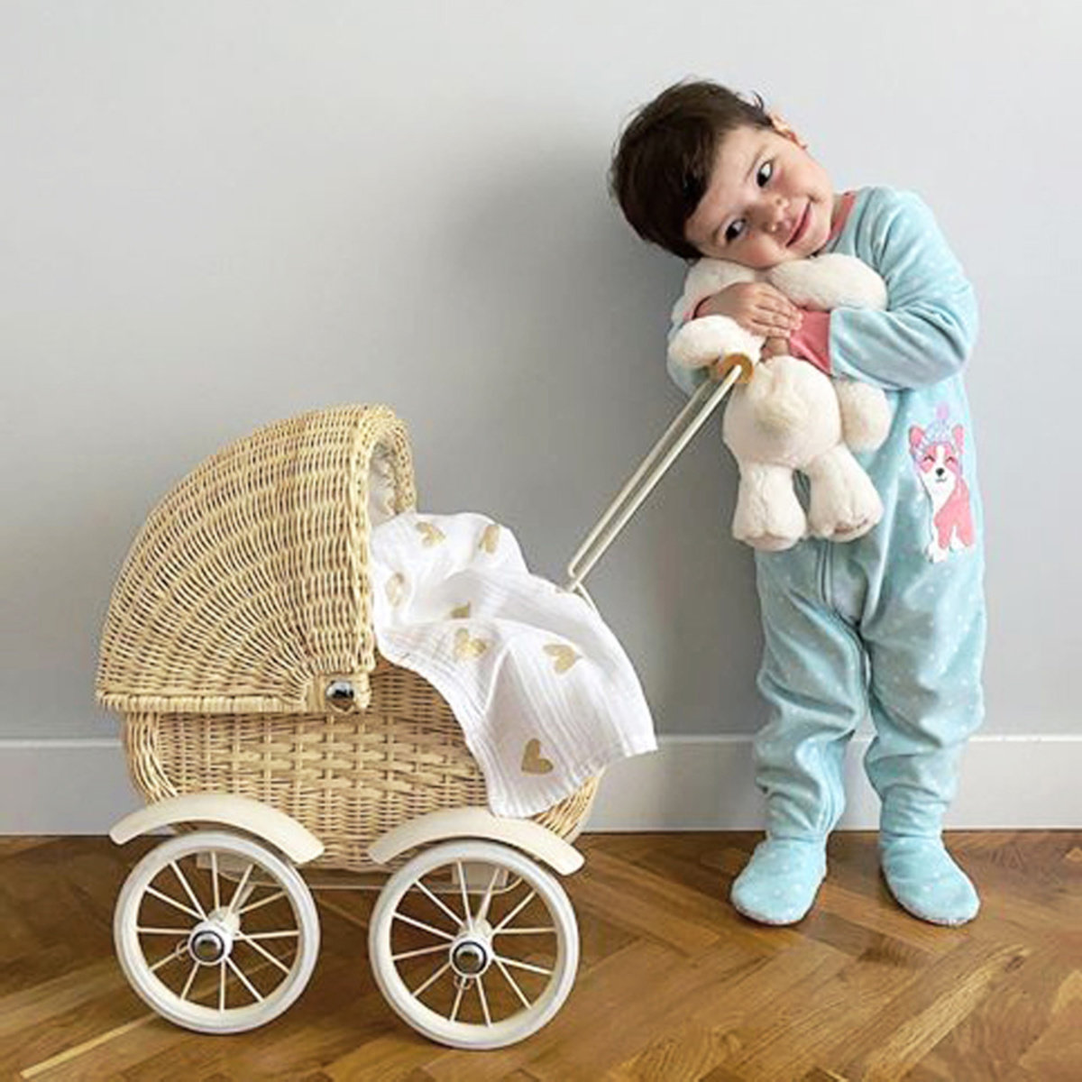 Legler wicker dolls pram hotsell
