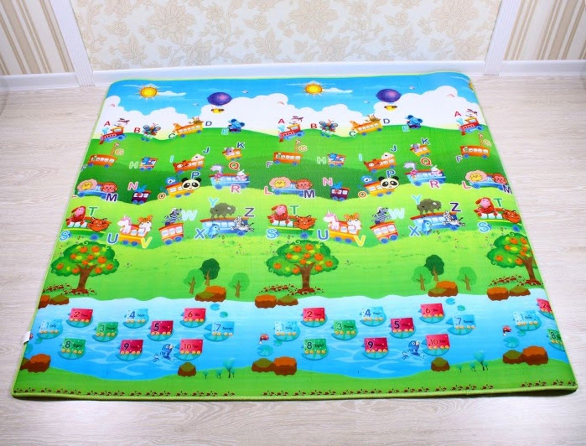 Children's Foam Play Mat Train + Lion's House banaby.co.uk