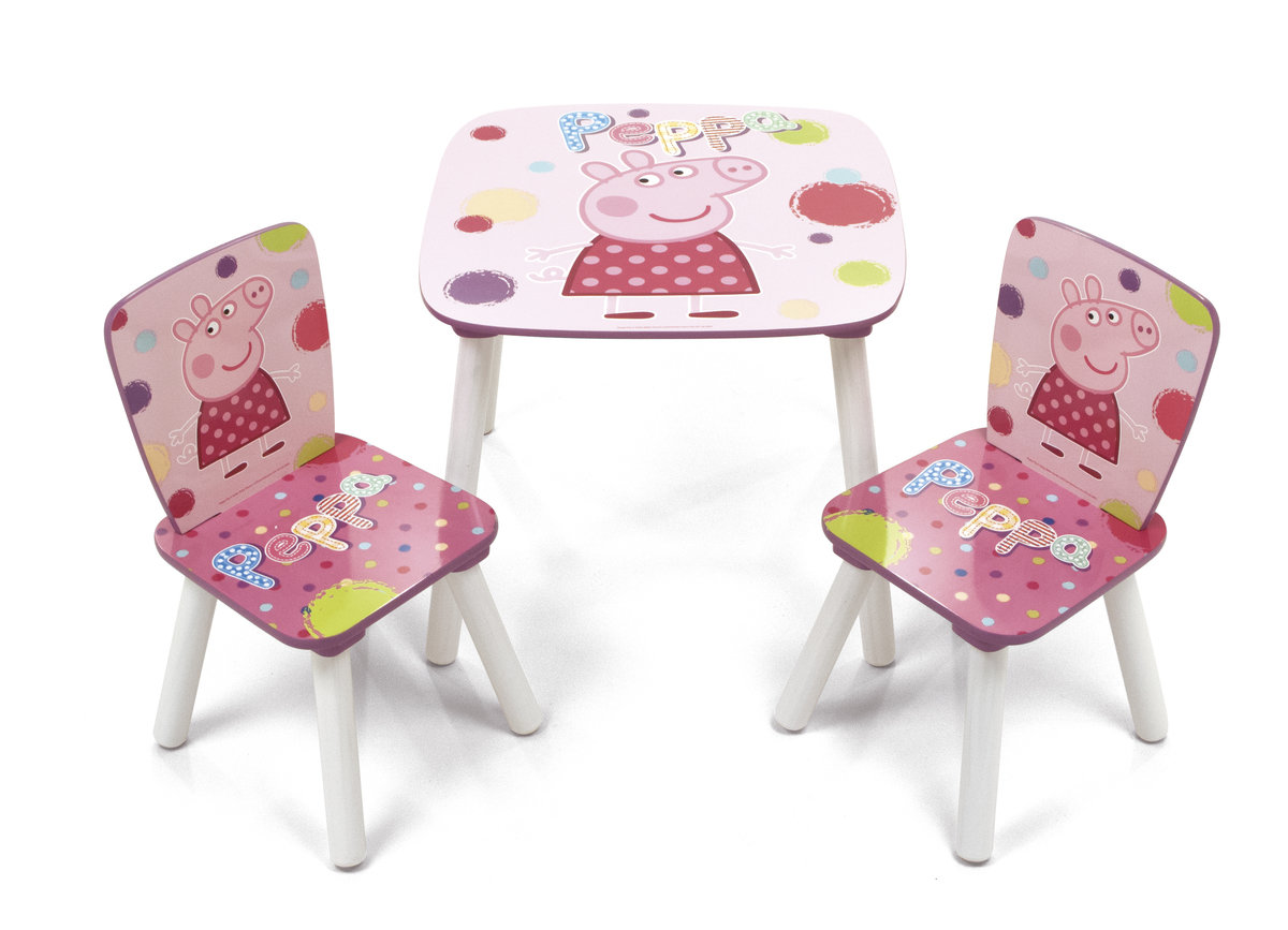 Childlike table with chairs Peppa Pig banaby.co.uk