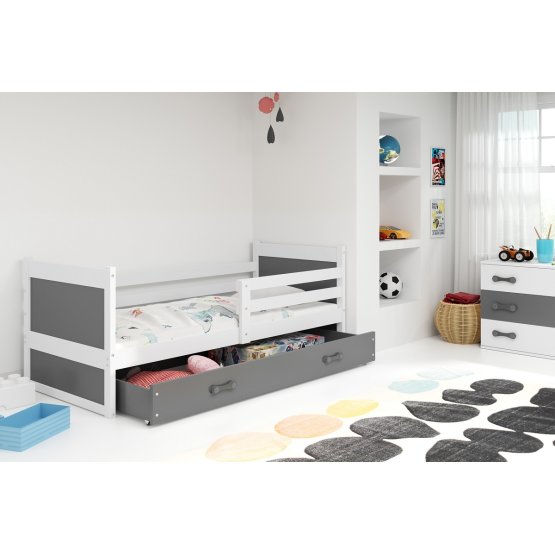 Baby bed Rocky - white-gray
