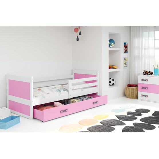 Baby bed Rocky - white-pink