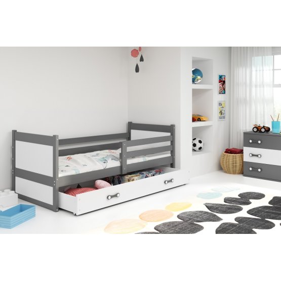 Baby bed Rocky - gray-white