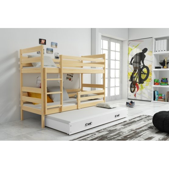 Baby patrová bed with extra bed Erik - natural-white