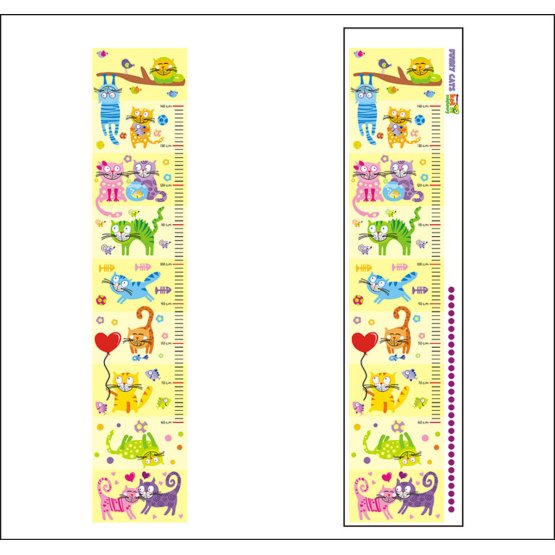 Children's growth chart 25 - FUNNY CATS