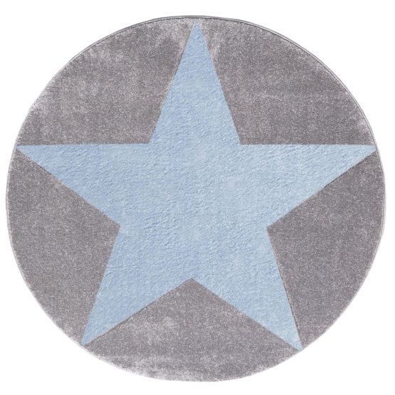 STAR Children's Rug - Silver-Grey/Blue