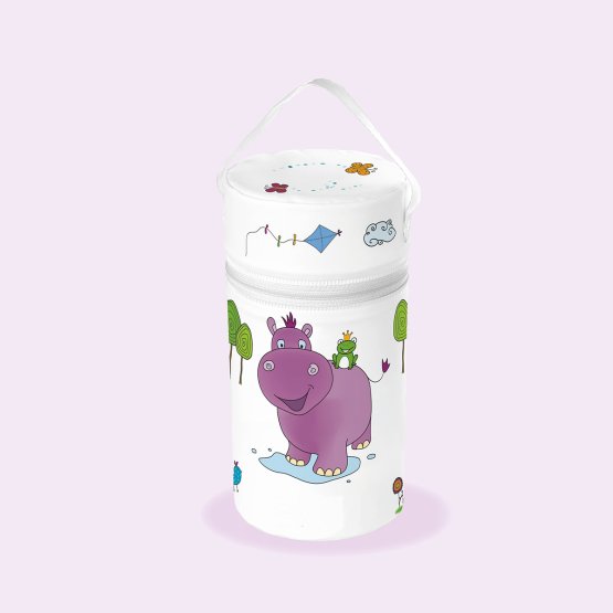 Thermo-cover + baby bottle + 2 tins