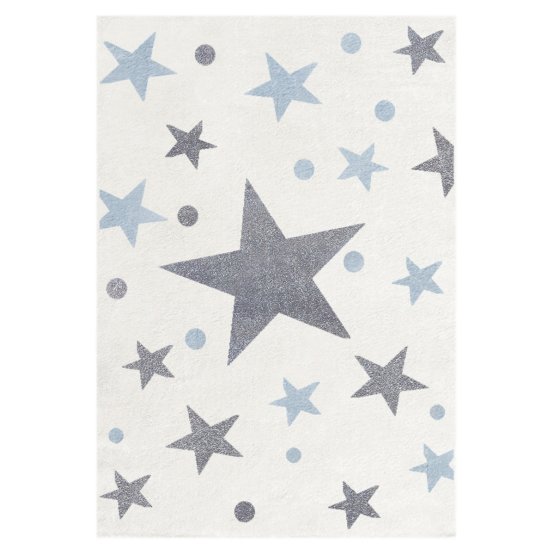 STAR Children's Rug - Cream/Blue