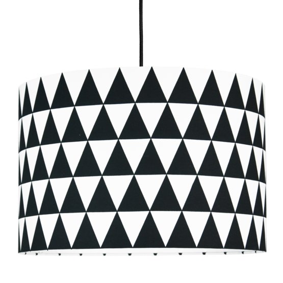 Textile hanging lamp Triangle - black