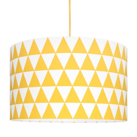 Textile hanging lamp Triangle - yellow