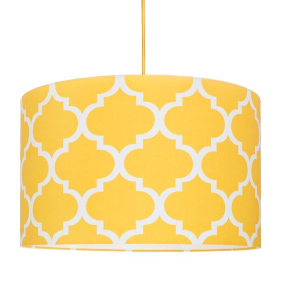 Textile hanging lamp Morocco - yellow