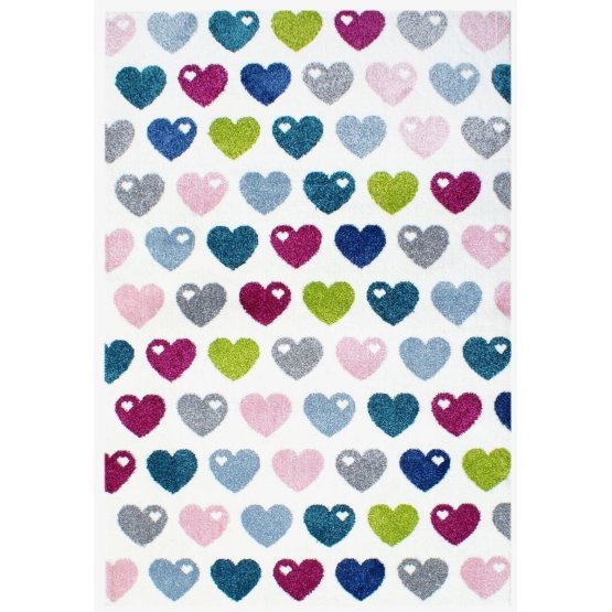 Children's rug hearts colorful