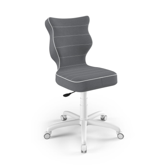 Ergonomic desk chair adjusted to a height of 146-176.5 cm - dark grey