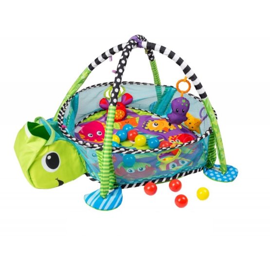 Children's playing blanket turtle with the playpen