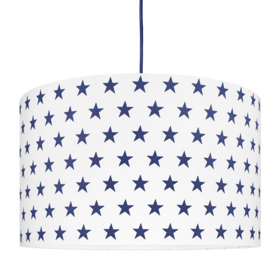 Textile hanging lamp Stars - dark blue