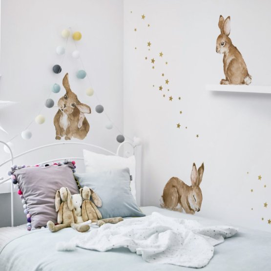 Wall decoration DEKORNIK Happy rabbits