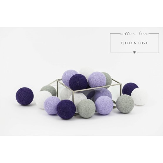 Cotton shining balls purple