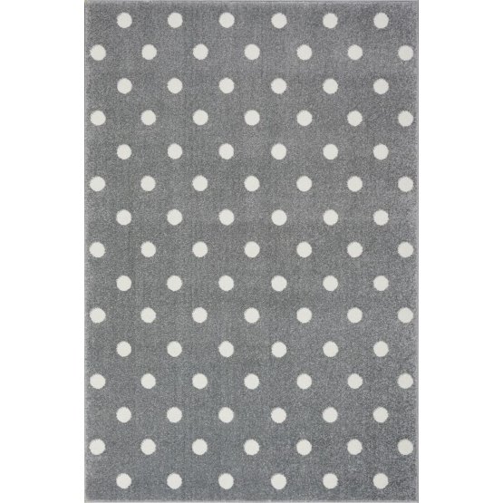 Children's rug CIRCLE silver-gray/ white