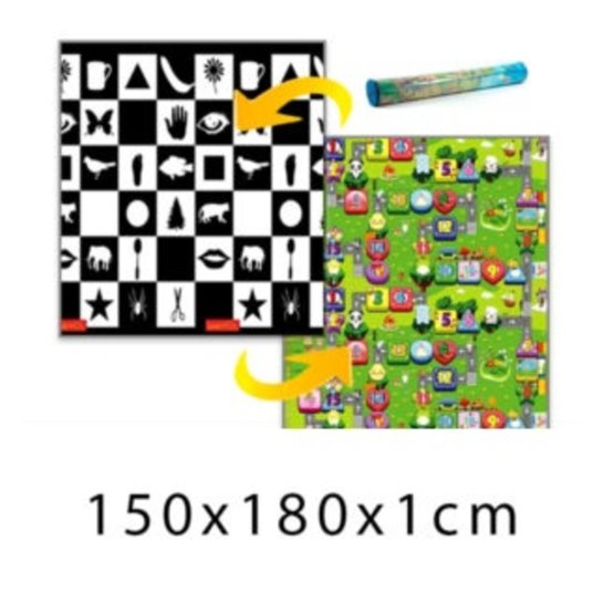 Children's foam rug - Chessboard + numeric aisle 150x180x1