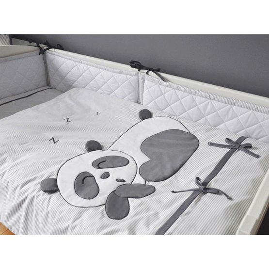 Children 2-piece bedding Panda - grey
