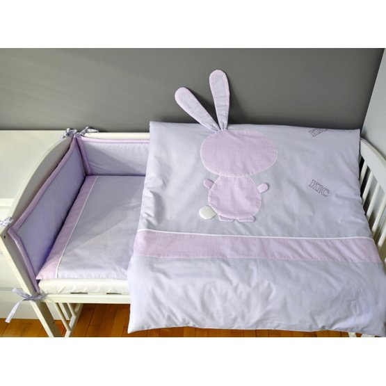 Bedding set for children 2-piece bunny - purple