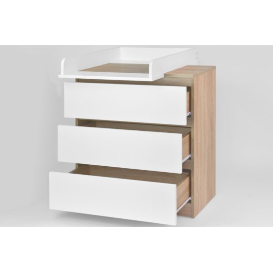 Changing table + chest of drawers STARDUST - oak sonoma