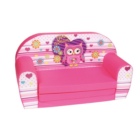 Kid's sofa Owl - pink