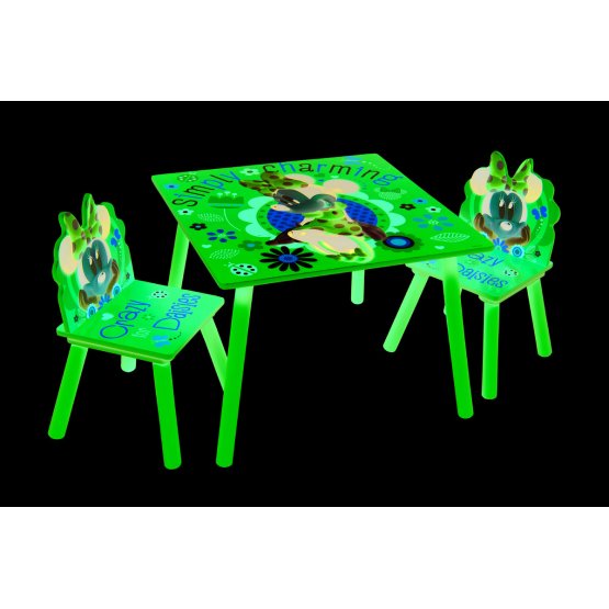 Children table with chairs Minnie IV - pink