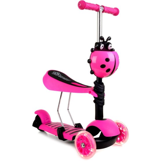 Children's odrazedlo and scooter ladybug - pink