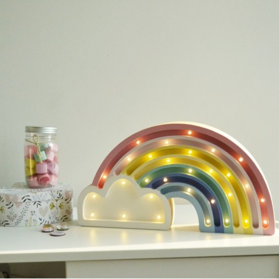 Children's wooden lamp ICE lamp Pastel rainbow