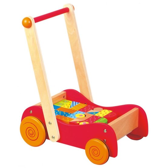 Children's wooden stroller and inserter