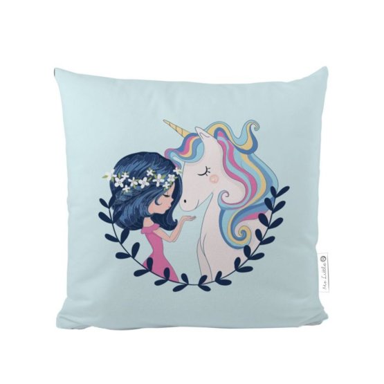 Mr. Little Fox Pillow Baby girl and unicorn