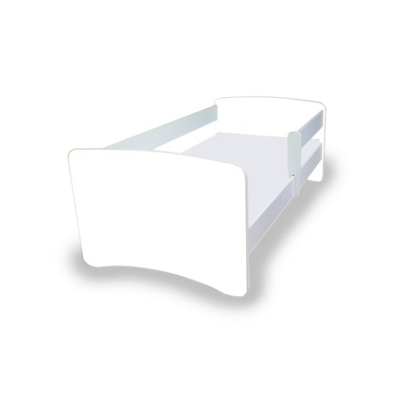 Nico Children's Bed with Safety Rail - White