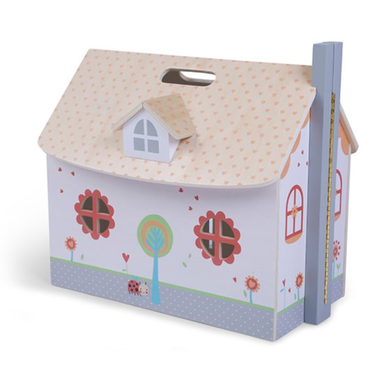Wooden house for dolls with furniture