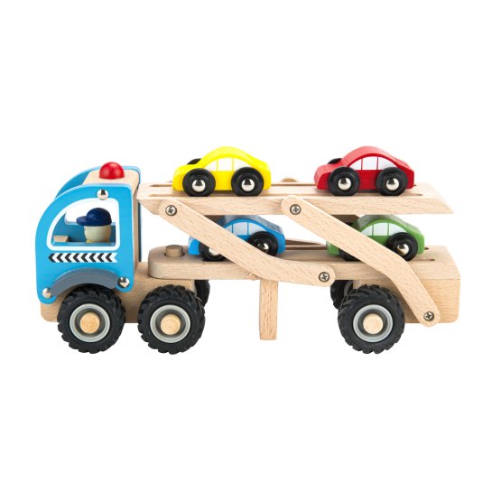 Wooden truck with toy cars