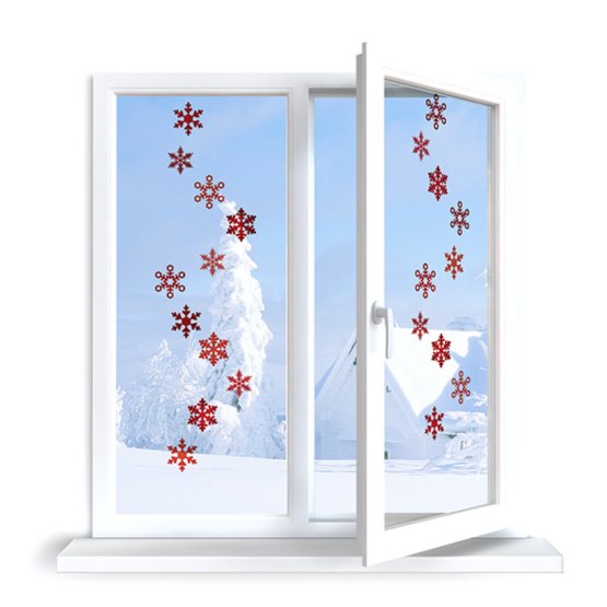 Stickers to window - pattern 10 snow flakes