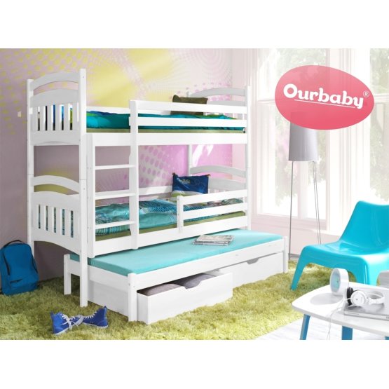 Ourbaby storey bed with bed Marco 3rd - White