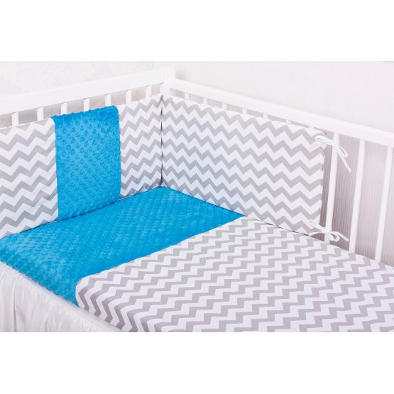 Zig - Zag Baby Cot Bedding Set - 120 x 90 cm