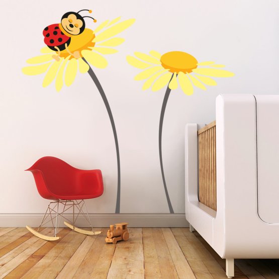Deluxe Wall Decoration - Ladybird on Flower