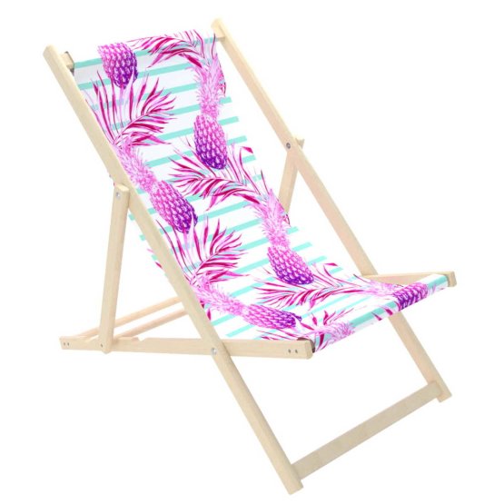 Beach chair Purple pineapples