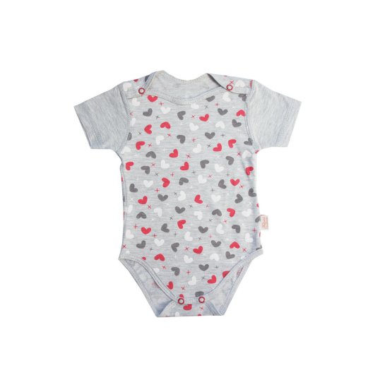 Body with short sleeve hearts red