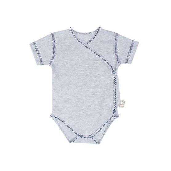 Body baby with short sleeve blue