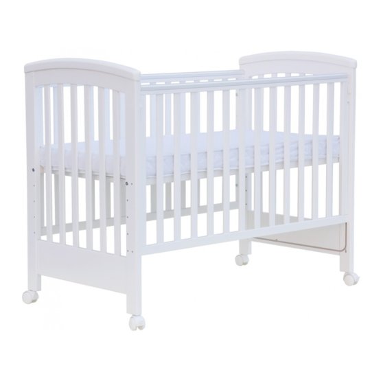 Baby cot with removable side Scarlett Laura - white